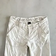 Calvin Klein Jeans カーゴパンツ 27 白 カルバンクライン