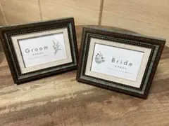 アンティーク風フォトフレーム2個セット　受付サイン