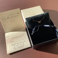 【販売証明書付き】AHKAH バタフライ　パヴェ　ネックレス　ダイヤモンドＫ１８