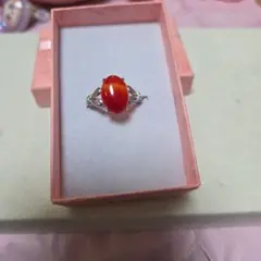 赤メノウ天然石リング