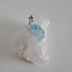 ✨ラリマー月形ペンダントトップ✨