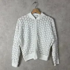 80s IS イッセイミヤケ レースジャケット ブルゾン 白 vintageのサムネイル