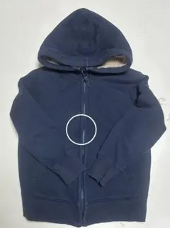 ユニクロ　ボアパーカー　ネイビー　120