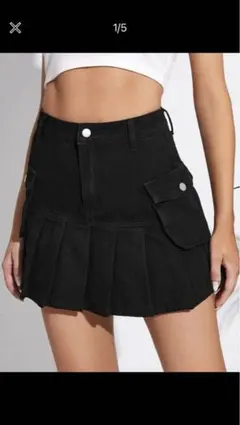 デニムスカート　ブラック　y2k