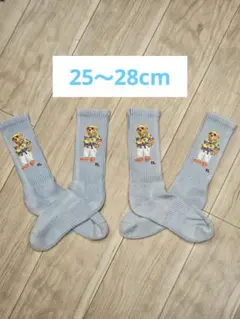 Polo Ralph Lauren ビーチベア刺繍 グレーソックス 2足セット