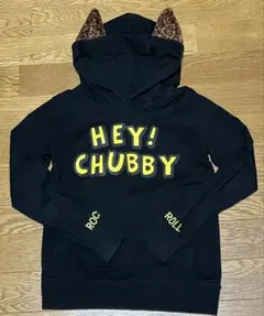 CHUBBYGANG 130cm 長袖 フード付きロンT 耳付き