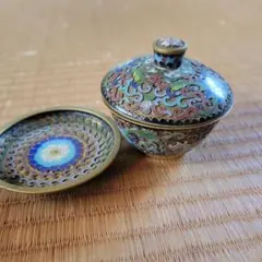 ☆未使用美品☆益子焼黒陶皿【陶芸家 坂田甚内 作品】30年程前の個展で