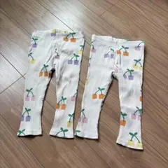 next ベビー レギンス2点セット 1.5〜2歳 カラフルさくらんぼ 双子