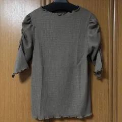 トップス　ブラウス　しまむら　田中里奈　ブラウン