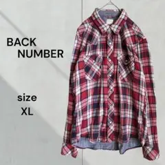 BACK NUMBER チェック柄 BIG シャツ メンズXL スナップボタン