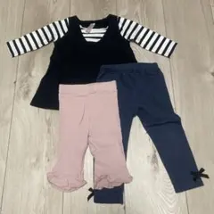 ベビー服 トップスとレギンスセット/90