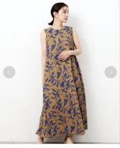 極美品38 SACRA ペイズリーマキシワンピースロング丈 総柄ゴムあり日本