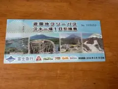 富士急行 遊園地フリーパス スキー場1日引換券のサムネイル