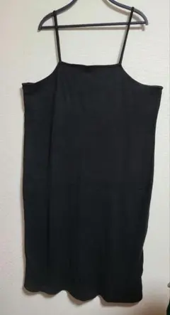 Ｋ-589　キモウキャミソールワンピ/ブラック/4L