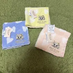 新品未使用 ポール＆ジョー アクセソワ ハンカチ タオルハンカチ 猫 ネコ