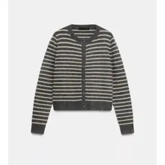 ZARA ザラ ストライプ柄ニットカーディガン