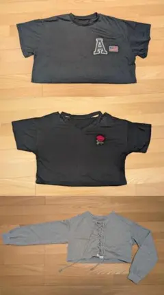 ショート丈トップス 3枚セット