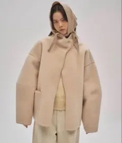 todayful スタンドカラーボアジャケット 38 エクリュ