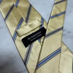 バーバリー BURBERRY ネクタイ ストライプ イエロー シルク