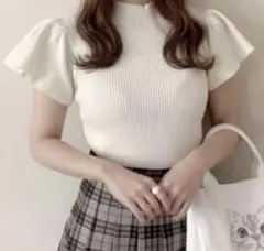 GRL フレアスリーブハイネックニットトップス