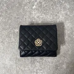 クレイサス✴️キルティング カメリア 三つ折り財布 本革〈黒〉【新品タグ付】 CLATHAS - クレイサス✴️キルティング カメリア 三つ折り財布 本革
