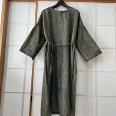 着物リメイクチュニックワンピース　大島紬リメイクチュニックワンピース