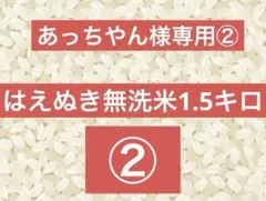 あっちやん様専用 令和7年産はえぬき白米1.5キロ 無洗米精米 ②のサムネイル