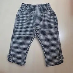 美品　apres les cours ギンガムチェック 八分丈ハーフパンツ110