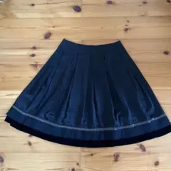 HIROKO KOSHINO ブラック プリーツスカートのサムネイル