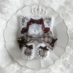 10cm おすわり ぬい服 チョコクマ にじぱぺっと しっぽ付き #39 - メルカリ
