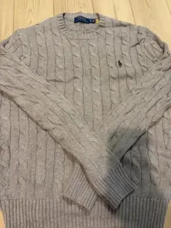 Polo Ralph Lauren グレー ケーブルニットセーター XS