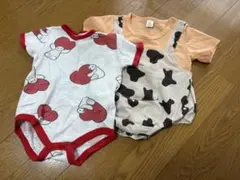 ベイマックス 牛柄ロンパース ロンパース 2枚セット 70cm