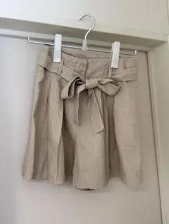 【ZARA】リネンショートパンツ(リボン付)