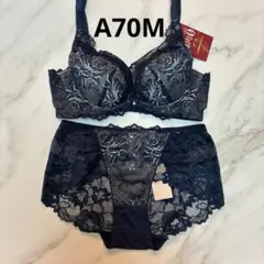 A70 チュチュアンナ ブラジャー ショーツ セットネイビー レース　脇肉0