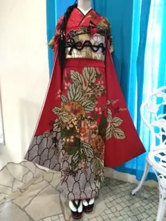 振袖フルセット、正絹振袖、成人式、重ね衿、帯揚げ帯締め、西陣袋帯、長襦袢