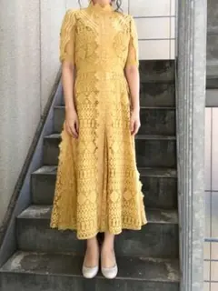 【美品】snidel スナイデル 総レース ロングドレスワンピース