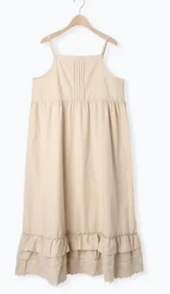 サマンサモスモス　ペチキャミワンピース　ベージュ