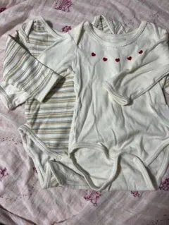 ボディスーツ　2枚セット 長袖　cottoli 70 ロンパース　肌着