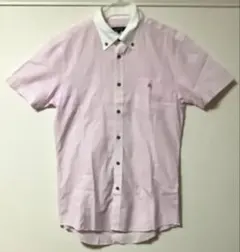 BURBERRY BLACK LABEL 半袖 ボタンダウン ストライプ シャツ