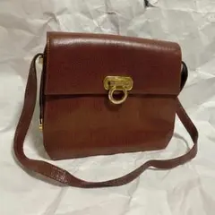 訳アリ Ferragamo フェラガモ ガンチーニ ショルダーバッグ ブラウンのサムネイル