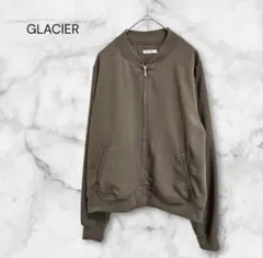 グラシア GLACIER ノーカラー ジップアップブルゾン ジャケット L