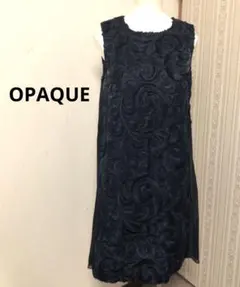 OPAQUE　レース　オーガンジー濃紺のノースリーブトップスのサムネイル