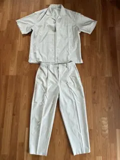 値下げ GU美品/ドライリラックス/オープンカラーシャツ/アンクルパンツ/セット