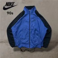 【希少】90sナイキフィットナイロンジャケットドローコード刺繍ロゴテックY2K