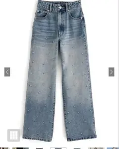 ⚠️みさん専用⚠️ビジューストレートデニムパンツ [cu466]