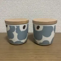 marimekko マリメッコ Unikko ラテマグ 蓋つき2個セット