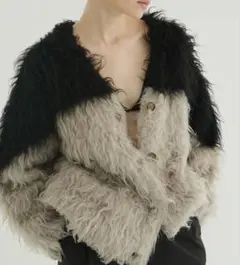 BI COLOR SHAGGY KNIT CARDIGANのサムネイル
