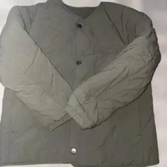 UNIQLO キッズ キルティングジャケット カーキ 130cm リバーシブル