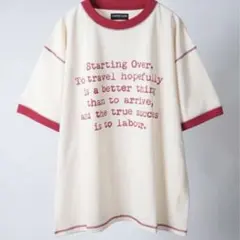 Starting Over ヴィンテージライク プリント ラグラン半袖TシャツM