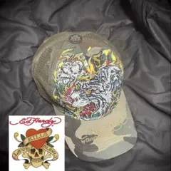 Unknown × Ed Hardy スタッズ付きキャップ Unknown × Ed Hardy スタッズ付きメッシュキャップ - メルカリ